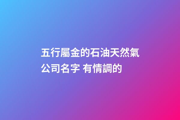 五行屬金的石油天然氣公司名字 有情調的-第1張-公司起名-玄機派